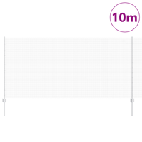 Recinzione in Filo Saldato con 10 Poste U Argento 1.2x10 m Acciaio