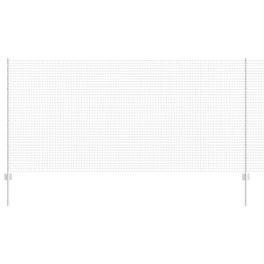 Recinzione in Filo Saldato con 10 Poste U Argento 1.2x10 m Acciaio