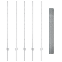 Recinzione in Filo Saldato con 10 Poste U Argento 1.2x10 m Acciaio