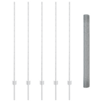 Recinzione in rete saldata con 10 pali U Argento 1.4x10 m Acciaio