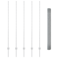 Recinzione in Filo Saldato con 10 Pali Argento 1.5x10 m Acciaio