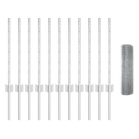 Recinzione in Rete Saldata con 11 Post U Argento 0.6x25 m Acciaio