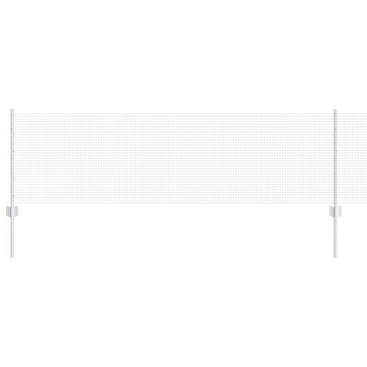 Recinzione in filo saldato con 5 post U Argento 0.6x25 m Acciaio