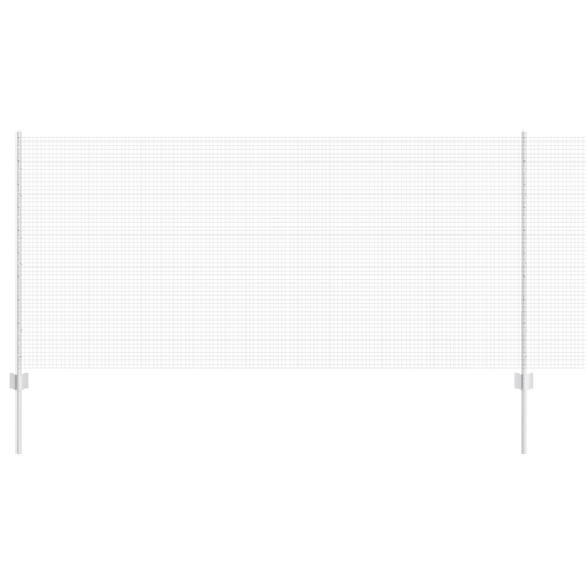 Recinzione in rete saldata con 22 U post argento 1x25 m in acciaio