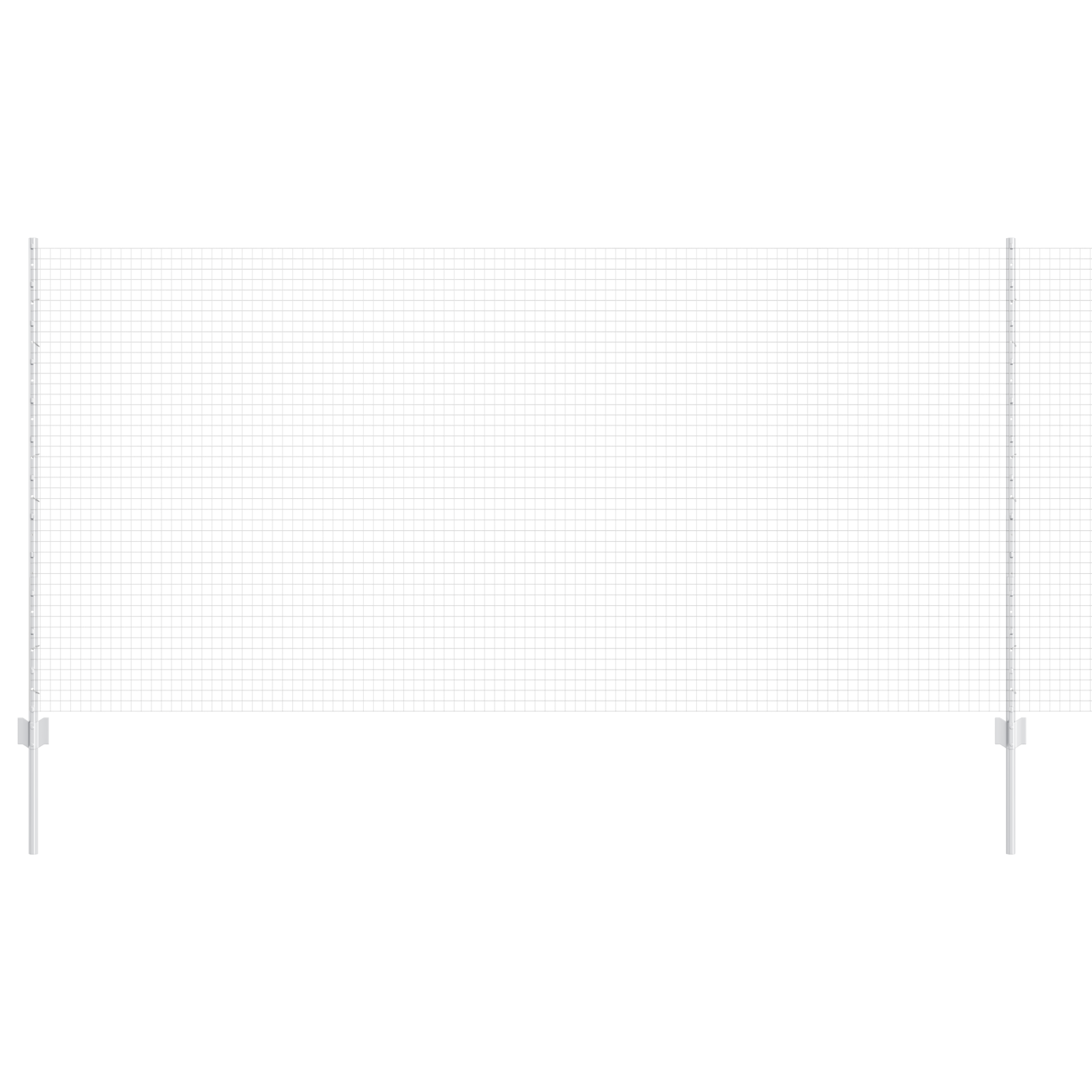 Recinzione metallica saldata con 22 U posts argento 1.2x25 m in acciaio