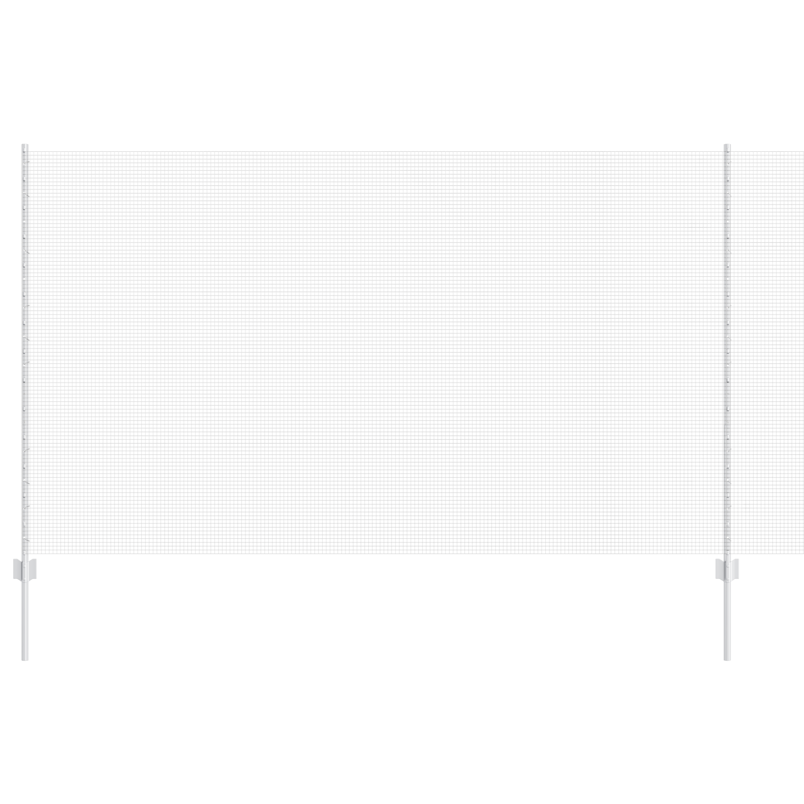 Recinto in rete saldata con 22 pali a U Argento 1.4x25 m Acciaio