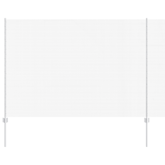 Recinzione in Rete Saldato con 22 Post U Argento 1.6x25 m Acciaio