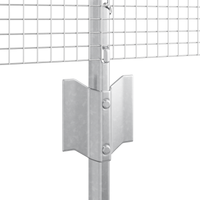 Recinzione in rete saldata con 22 pali a U Silver 0.4x50 m in acciaio