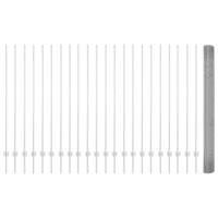 Recinzione Filo Saldato con 44 Posti U Argento 1.5x50 m Acciaio