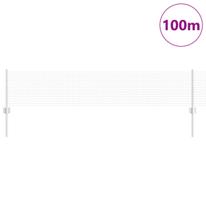 Recinzione in Filo Saldato con 44 Post U Argento 0.4x100 m Acciaio