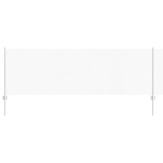 Recinzione in filo saldato con 44 pali a U Argento 0.8x100 m Acciaio