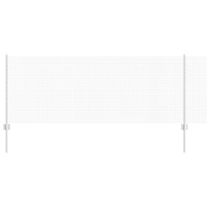 Recinzione in Rete Saldato con 44 U Pali Argento 0.8x100 m Acciaio