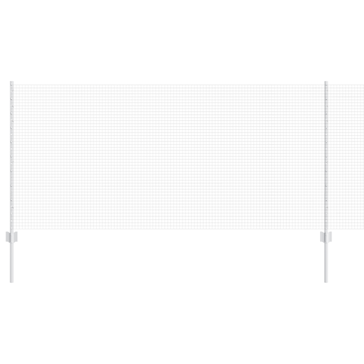 Recinzione in Filo Saldato con 88 Post in Alluminio Silver 1x100 m Acciaio