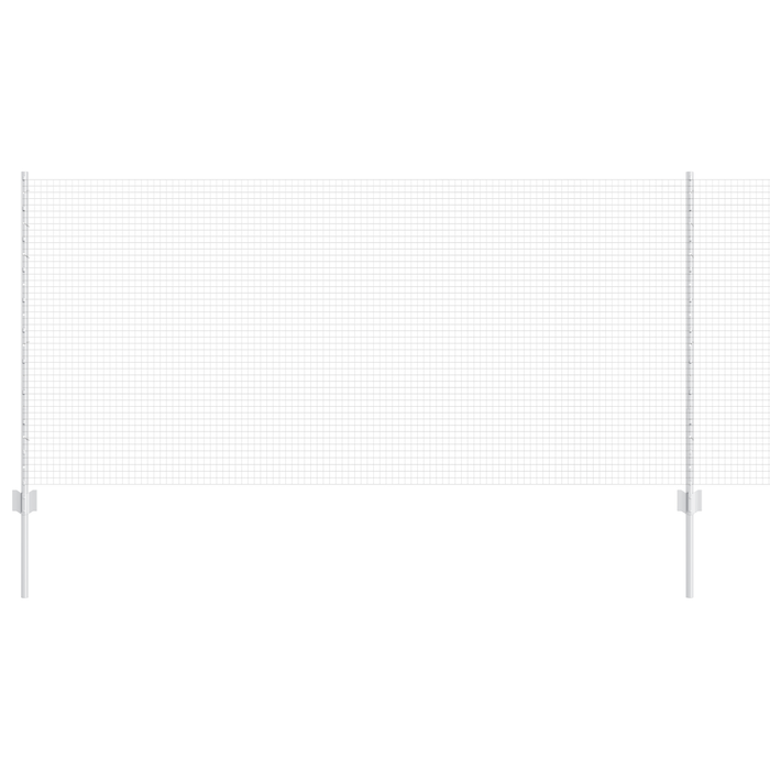 Recinzione in Filo Saldato con 88 Post in Alluminio Silver 1x100 m Acciaio