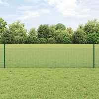 Set di Pannelli Fencing Rustico Set di 2 Verde Metallo 10 x 0.5 m