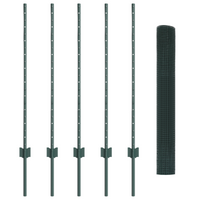 Set di Recinzione Set di 2 Verde Metallo 10 x 1 m Durevole