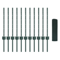 Set di Recinzione per Polli Set di 2 Verde PVC, Metallo