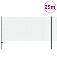 Recinzione in Rete Saldato con 11 Post U Verde 1.2x25 m Acciaio