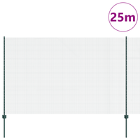 Recinzione in rete saldata con 11 post U Verde 1.6x25 m Acciaio