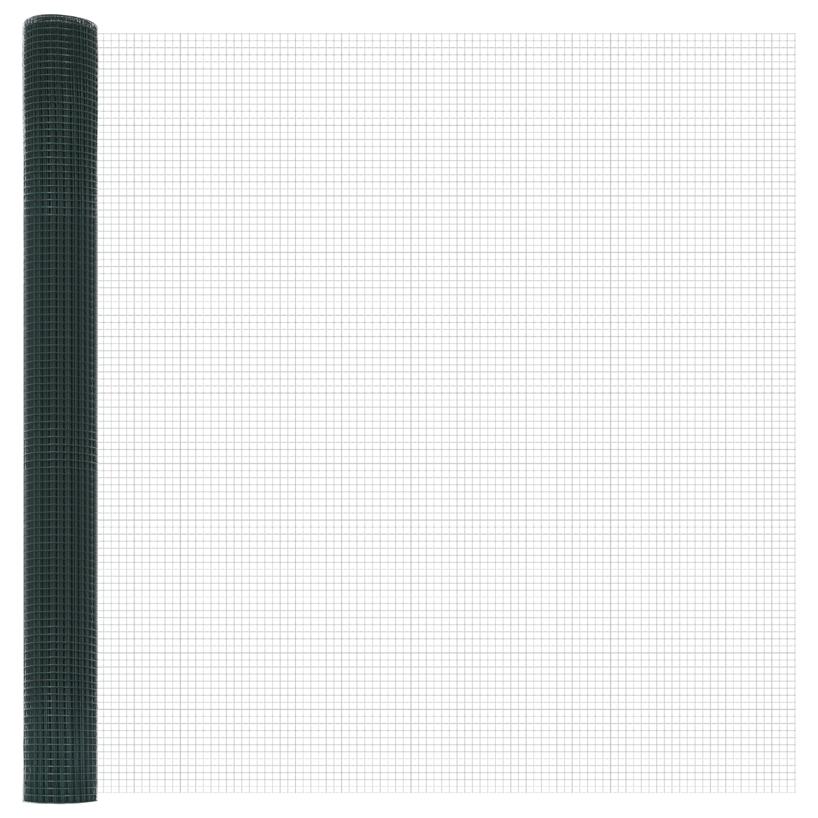 Recinzione in Filo Saldato con 11 Post U Verde 1,6x25 m Acciaio