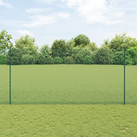 Recinzione in Filo Saldato con 22 Post U Verde 1.5x50 m Acciaio