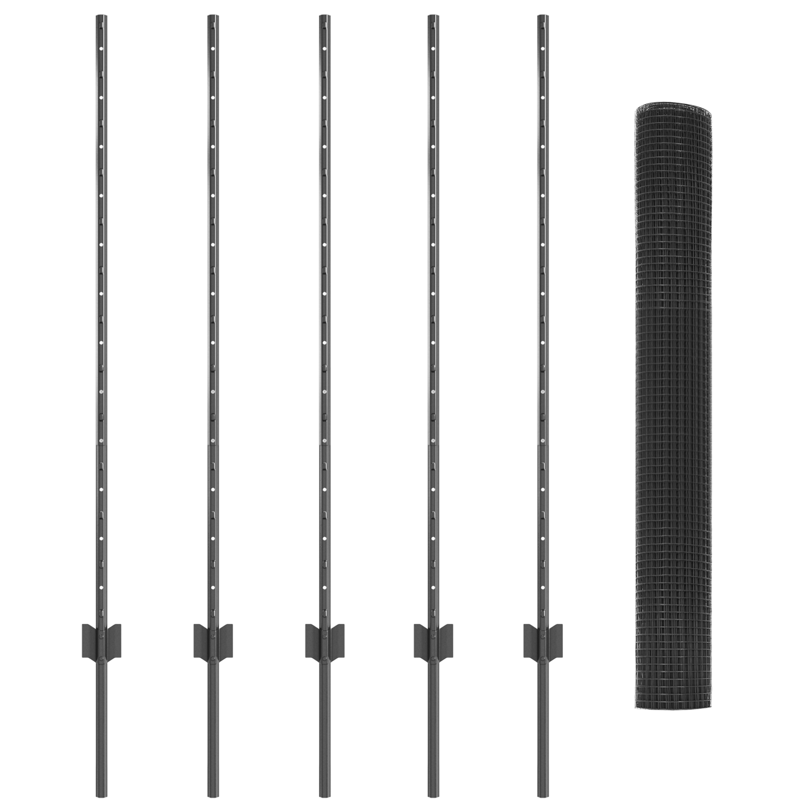 Recinzione in Filo Saldato con 10 Post Grigi 1,2x10 m in Acciaio