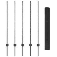 Recinzione in Rete Saldato con 10 Posti U Grigi 1.2x10 m in Acciaio