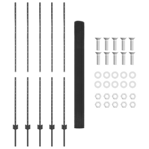 Set di recinzioni da giardino Set di 2 Grigio Acciaio zincato