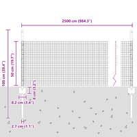 Set di Recinzione da Giardino Set di 2 Grigio Metallo Grande