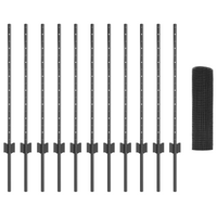 Recinzione in Rete Saldata con 11 Post U Grigio 0.8x25 m Acciaio