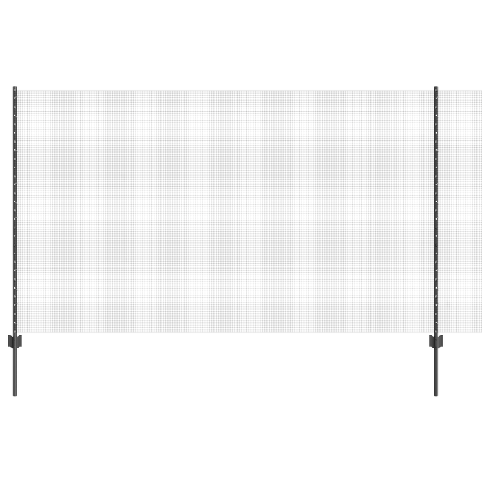 Recinzione Rete Saldato con 22 Post U Grigia 1,4x25 m Acciaio