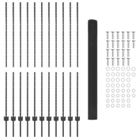 Recinto in Rete Saldato con 22 Post Grigi 1.6x25 m Acciaio