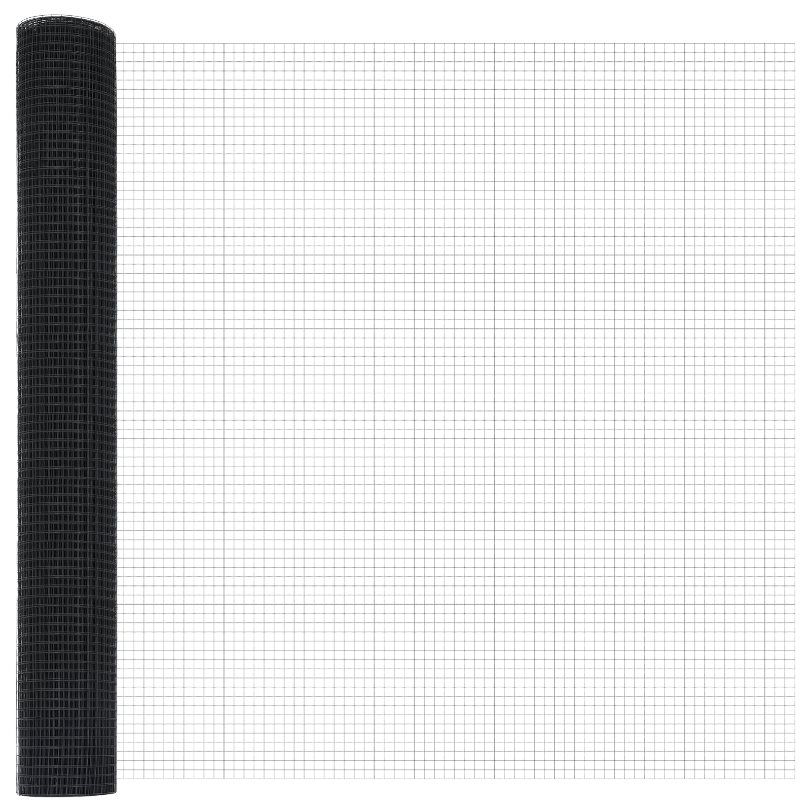 Recinzione in Rete Saldato con 44 Post U Grigio 1.4x50 m Acciaio