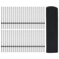 Recinzione in Rete Saldato con 44 U Post Grigio 0.8x100 m Acciaio