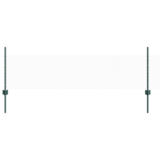 Pali per Recinzione  11 pcs U-Channel Verdi 60 cm in Acciaio
