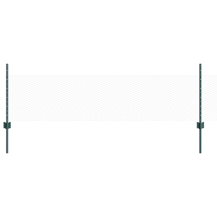 Pali per Recinzione  11 pcs U-Channel Verdi 60 cm in Acciaio