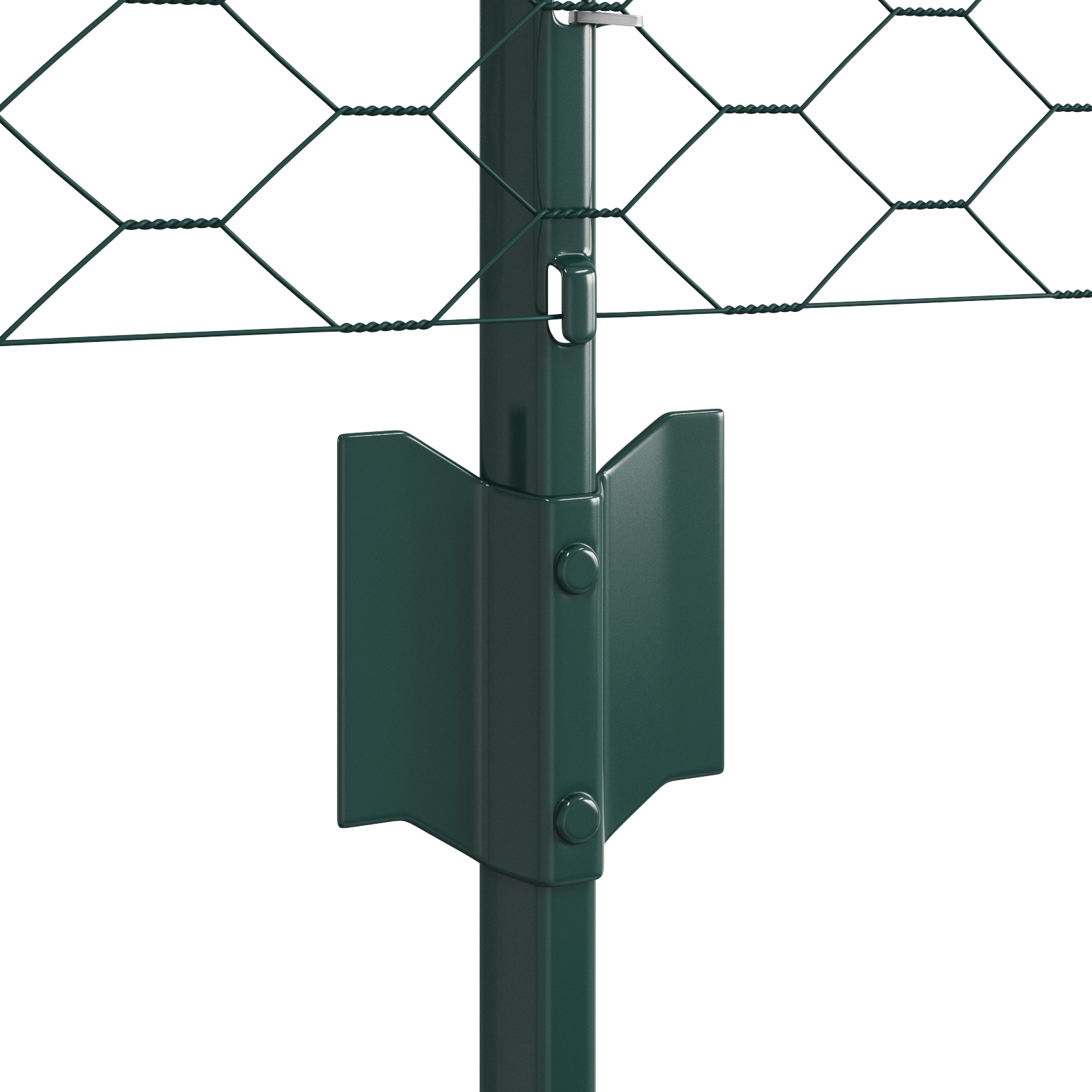 Pali per Recinzioni  5 pz U-Channel Verde 80 cm Acciaio