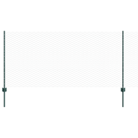 Pali per Recinzione  5 pcs U-Channel Verde 100 cm Acciaio