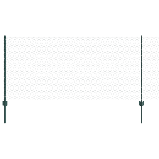 Pali per Recinzione  5 pcs U-Channel Verde 100 cm Acciaio