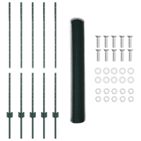 Pali di Recinzione  5 pz U-Channel Verde 120 cm Acciaio