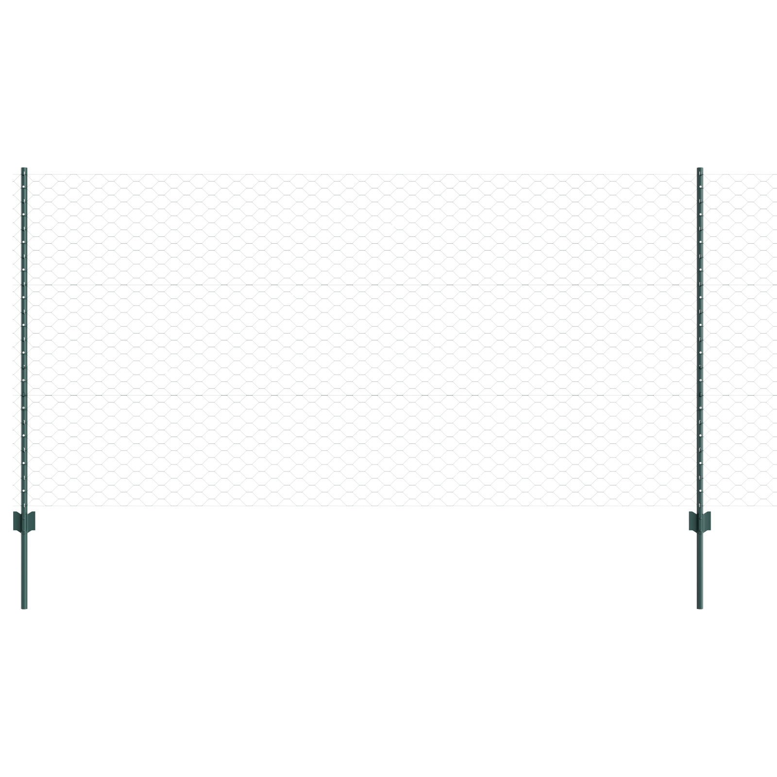 Pali Recinzione  5 pz U-Channel Verde 120 cm Acciaio