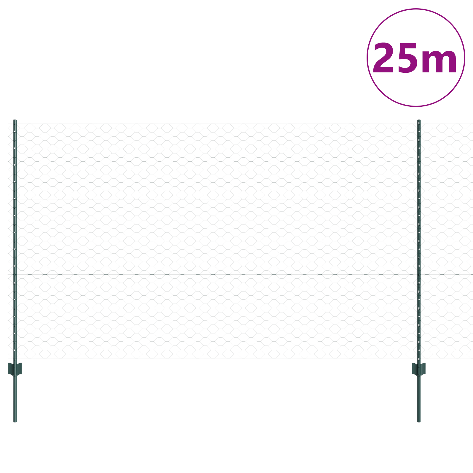 Post per Recinto  5 pz U-Channel Verde 140 cm Acciaio