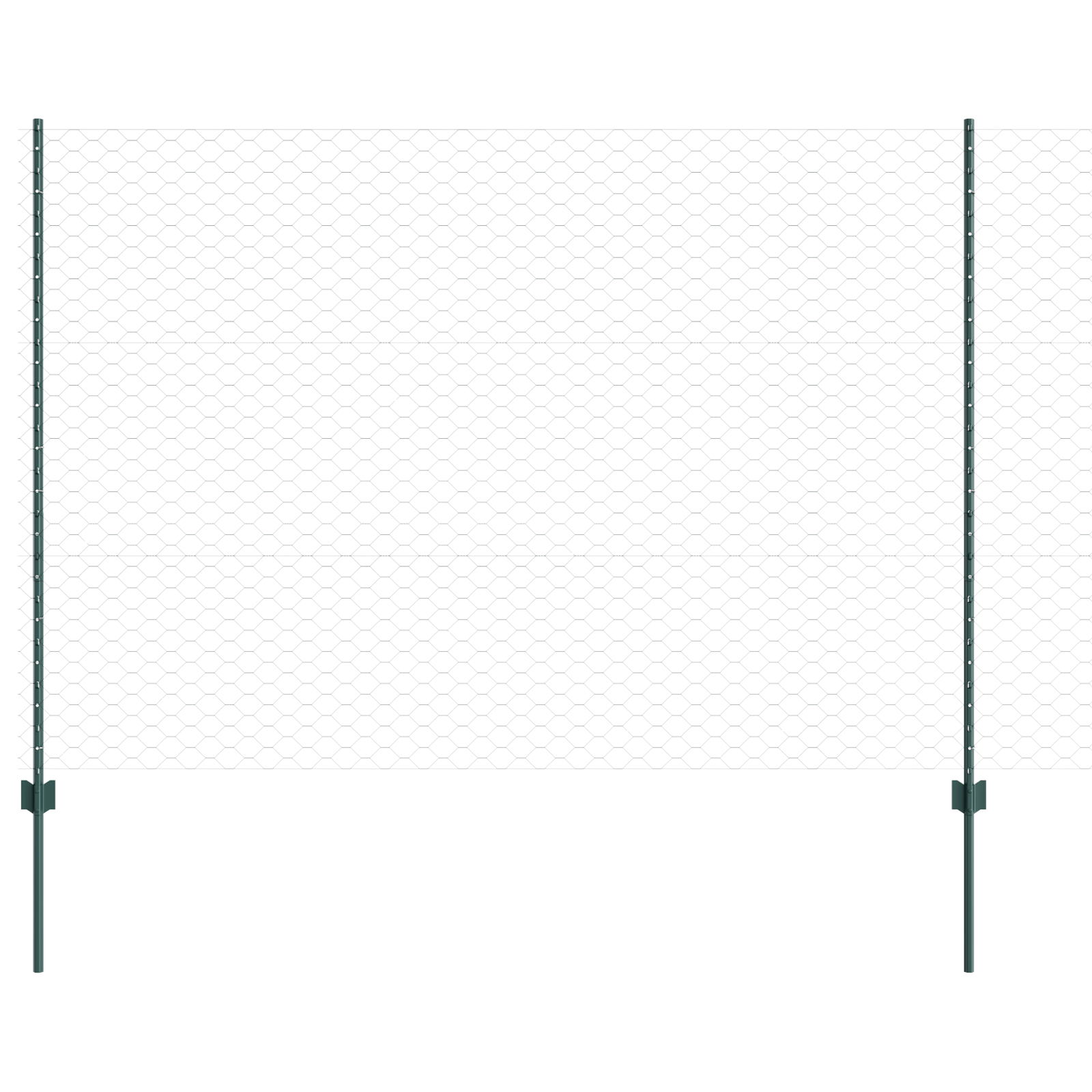 Pali da Recinzione  5 pz U-Channel Verde 150 cm Acciaio