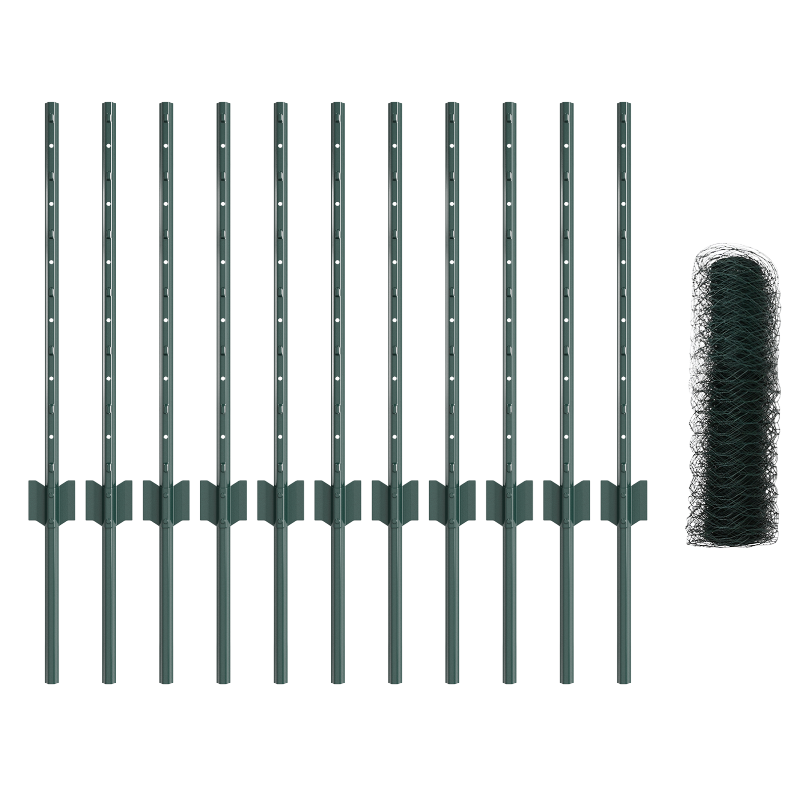 Set di Recinzione Esagonale Set di 2 Verde
