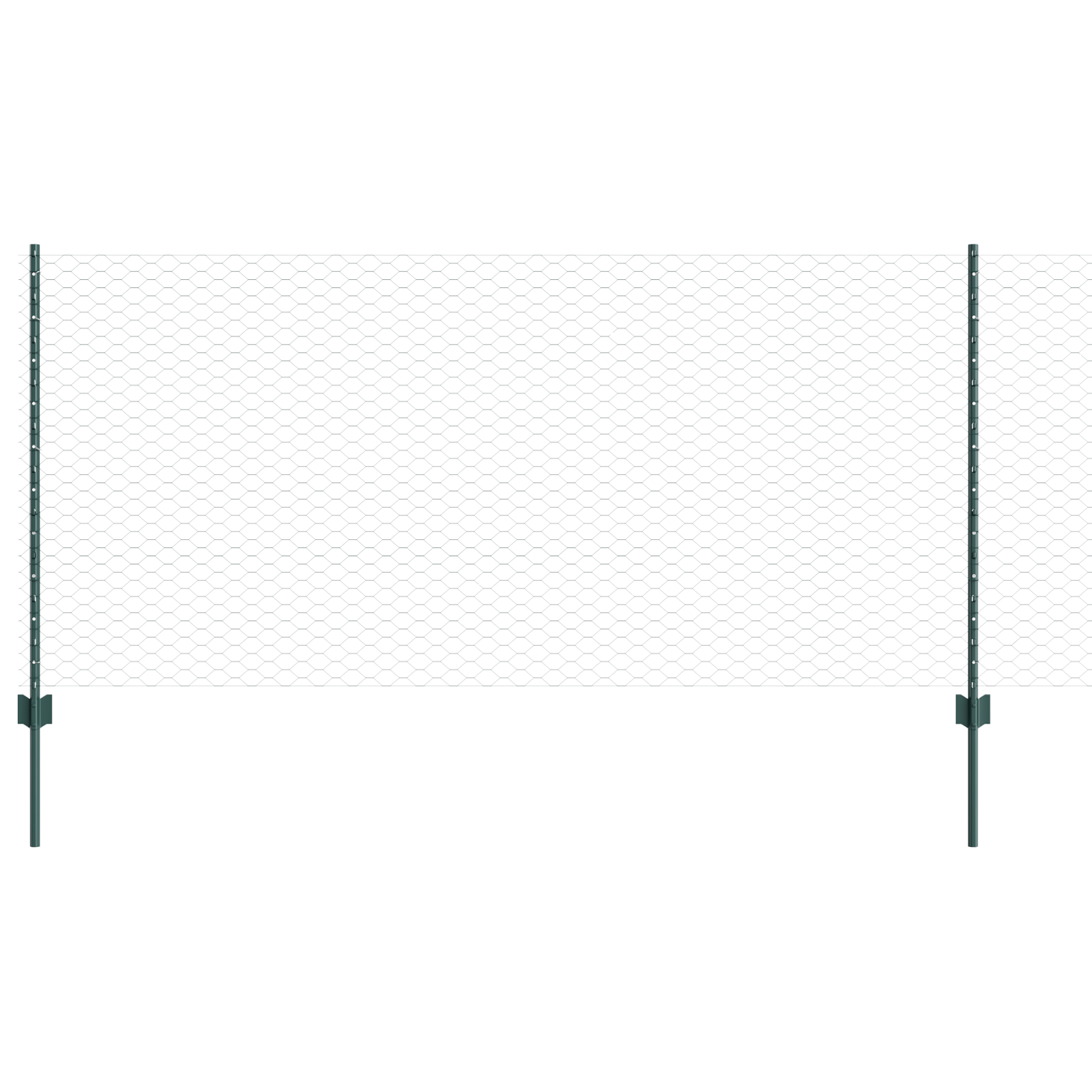 Set di Recinti da Giardino Set di 2 Verde Metallo 25 x 1 m