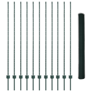 Pali di Recinzione  11 pz U-Channel Verde 160 cm Acciaio