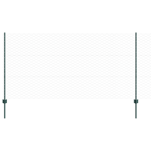 Pali per Recinzione  11 pz U-Channel Verde 120 cm Acciaio