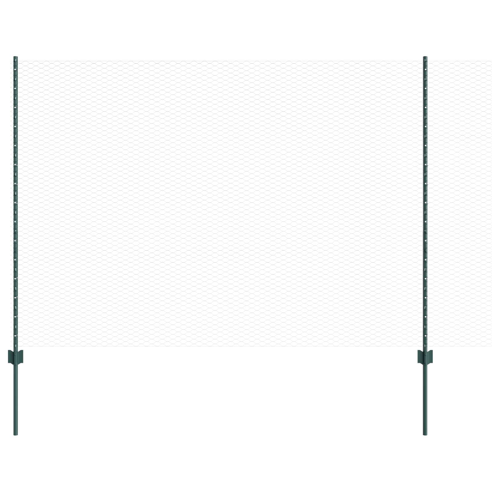 Pali per Recinto  11 pz U-Channel Verde 150 cm Acciaio