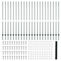 Pali per Recinzione  11 pz U-Channel Verde 160 cm Acciaio
