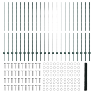 Pali per Recinzione  11 pz U-Channel Verde 160 cm Acciaio